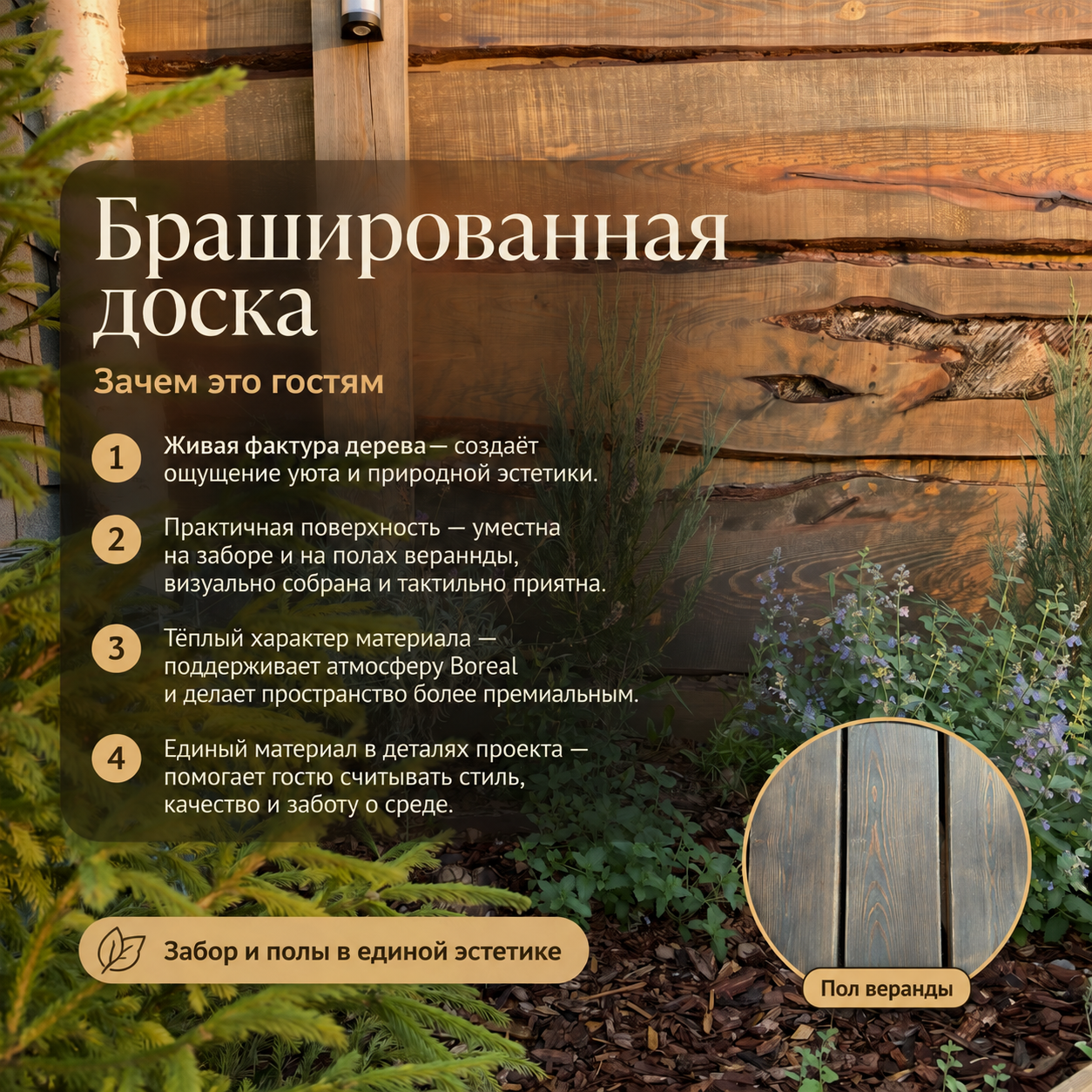 Брашированное дерево и живой лес в ландшафте Boreal